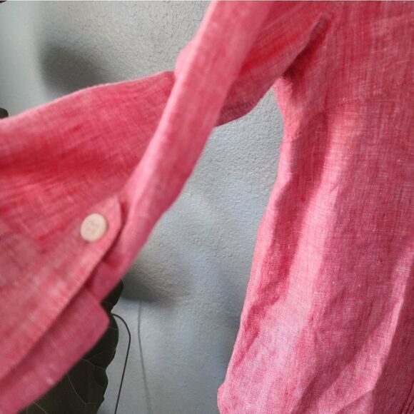 Talbots linen button down shirt blouse - Picture 5 of 9